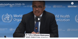 WHO Director General Dr. Tedros Adhanom Ghebreyesus