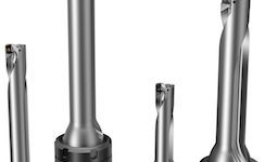 CoroDrill DS20 collection image, with different lenghts and diameters, ISO shank and MDI interface