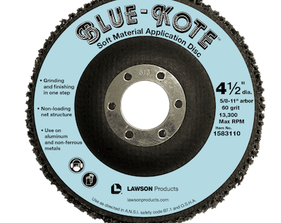 Lawson Products Blue-Kote soft-material flap disc