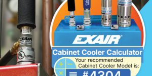 EXAIR, cabinet cooler system calculator, cooling and purging electronic cabinets