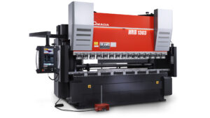 AMADA AMERICA, INC., 140-ton hydraulic press brake, AMNC 3i control, L-Shift allows gauge, HRB 1303