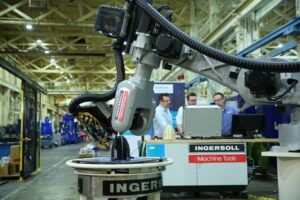 Siemens, Ingersoll Machine Tools, digital twin, robotic fiber replacement, additive manufacturing, automation, Sinumerik 840D sl CNC to include Run MyRobot, Robotic FP, Siemens Virtual NC Controller Kernel (VNCK) simulation software, MasterPrint, Jason Melcher, 3D printing, CNCs