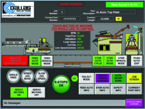 Dallas Industries, press feeding equipment, controls