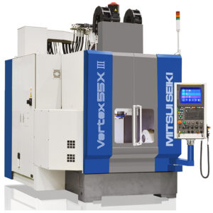 Mitsui Seiki,Vertex 55X III,• HU100-TS 5-Axis Tilt Spindle Machining Center,• J350G Jig Grinder