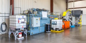 Youngers & Sons, Chad Hoheisel, metal scrap and fluid recycling, PRAB, metalworking operation, PRAB Vertical Axis Crusher, turning, milling, broaching, and grinding services, PRAB Guardian™ Coolant Recycling System