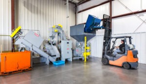 Youngers & Sons, Chad Hoheisel, metal scrap and fluid recycling, PRAB, metalworking operation, PRAB Vertical Axis Crusher, turning, milling, broaching, and grinding services, PRAB Guardian™ Coolant Recycling System