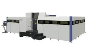 Large-size Turret Punching and Laser Cutting in a Single Compact Space, MF30510HL, Murata Machinery USA Inc., Muratec, MF3048HL, MF30510HL, 4.0 kW fiber laser, Integrated Four-Station Rigid Tapping Unit, Vibration-Free Laser Operation, Retractable Bottom Dies, Process Net Monitoring, Wiedemann 114, Thick Spring Style turrets