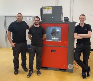 ultrasonic deburring, deburring, Intercable Tools GmbH, UltraTEC innovation GmbH, part of the VOLLMER Group, hydraulic units, Heinz Pramstaller, Thomas Benzing, sonotrode, A25 S ultrasonic deburring technology