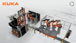 Robot Simulation Software Includes Augmented Reality, KUKA Robotics, KUKA.Sim, KUKA-owned Visual Components, 3D simulation, Visual Components, KUKA.Sim software, reachability and detects collisions, artificial intelligence, virtual and augmented reality, cloud technology, Industrial Internet of Things